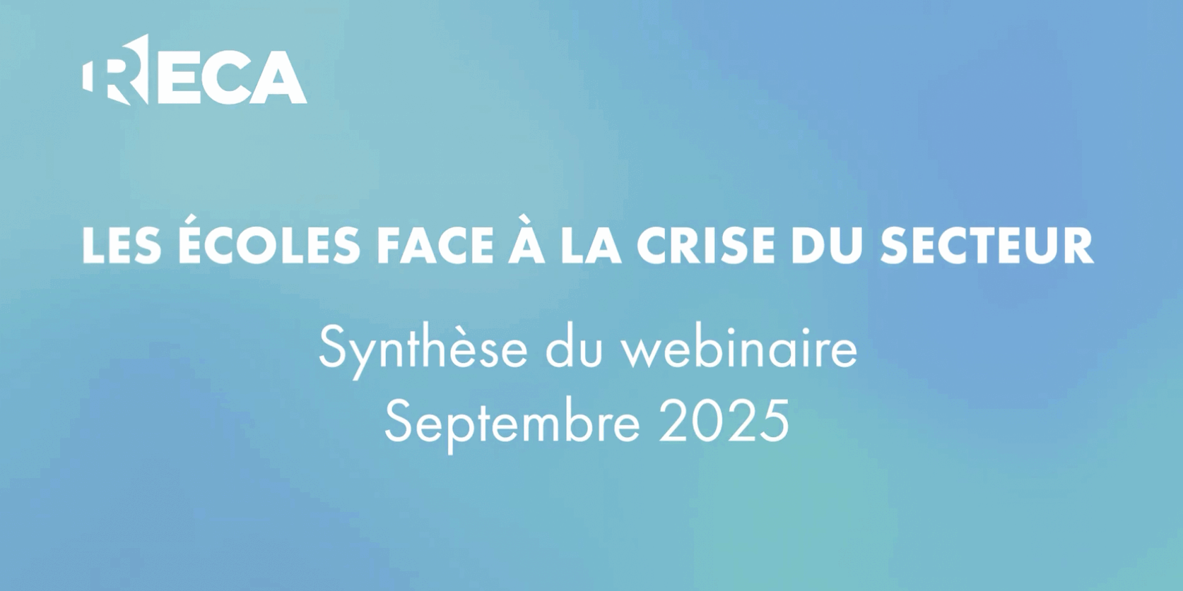 Video webinaire RECA